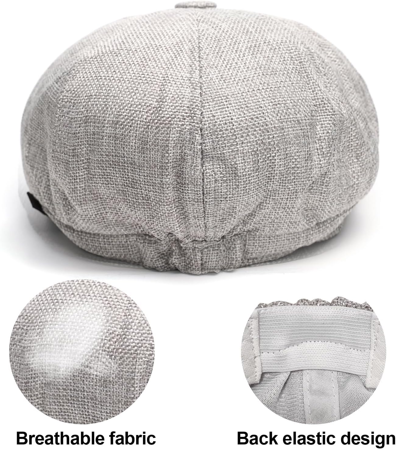 Newsboy Cap for Men 8 Panel Vintage Cabbie News Flat Gatsby Mens Hats Adjustable Linen Mens Hats