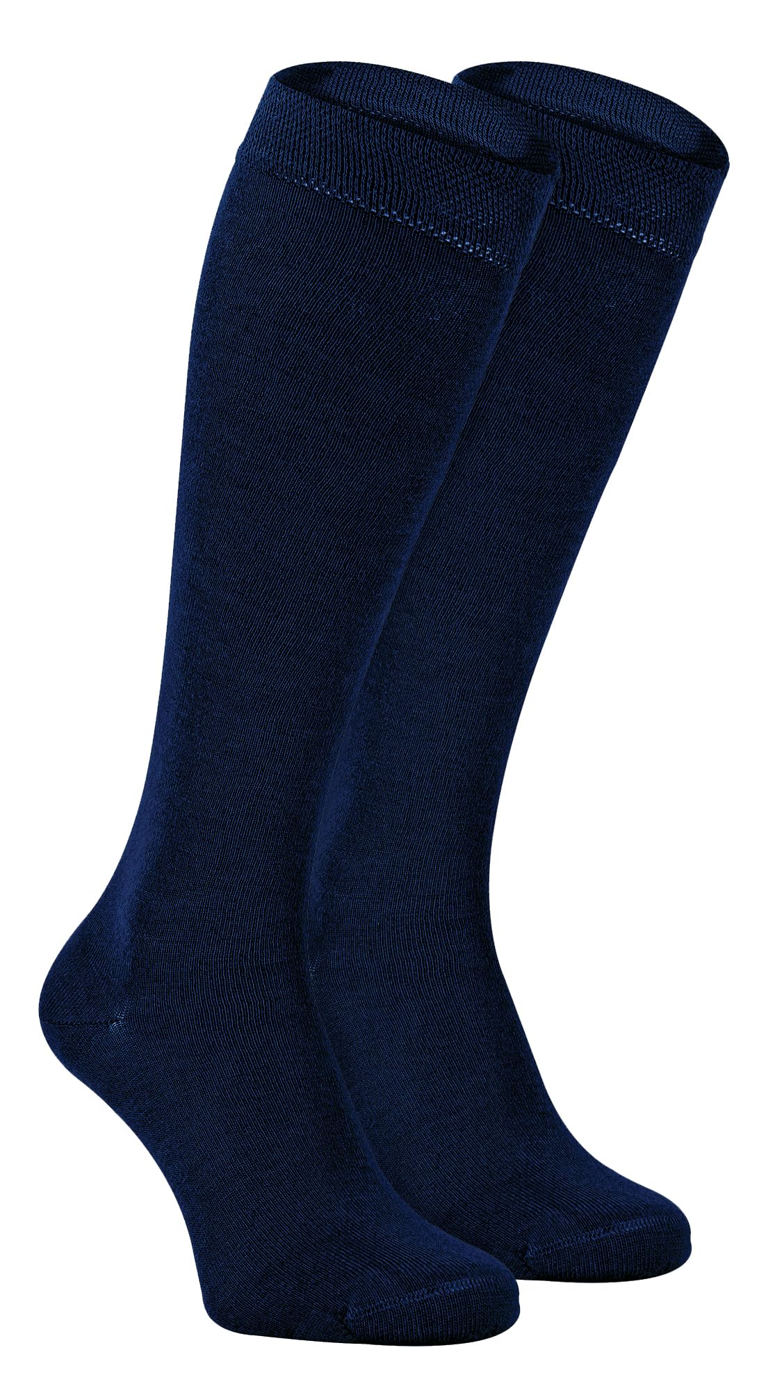 Sock Snob Unisex Navy 2 Pack Ladies Patterned Knee High Bamboo Socks