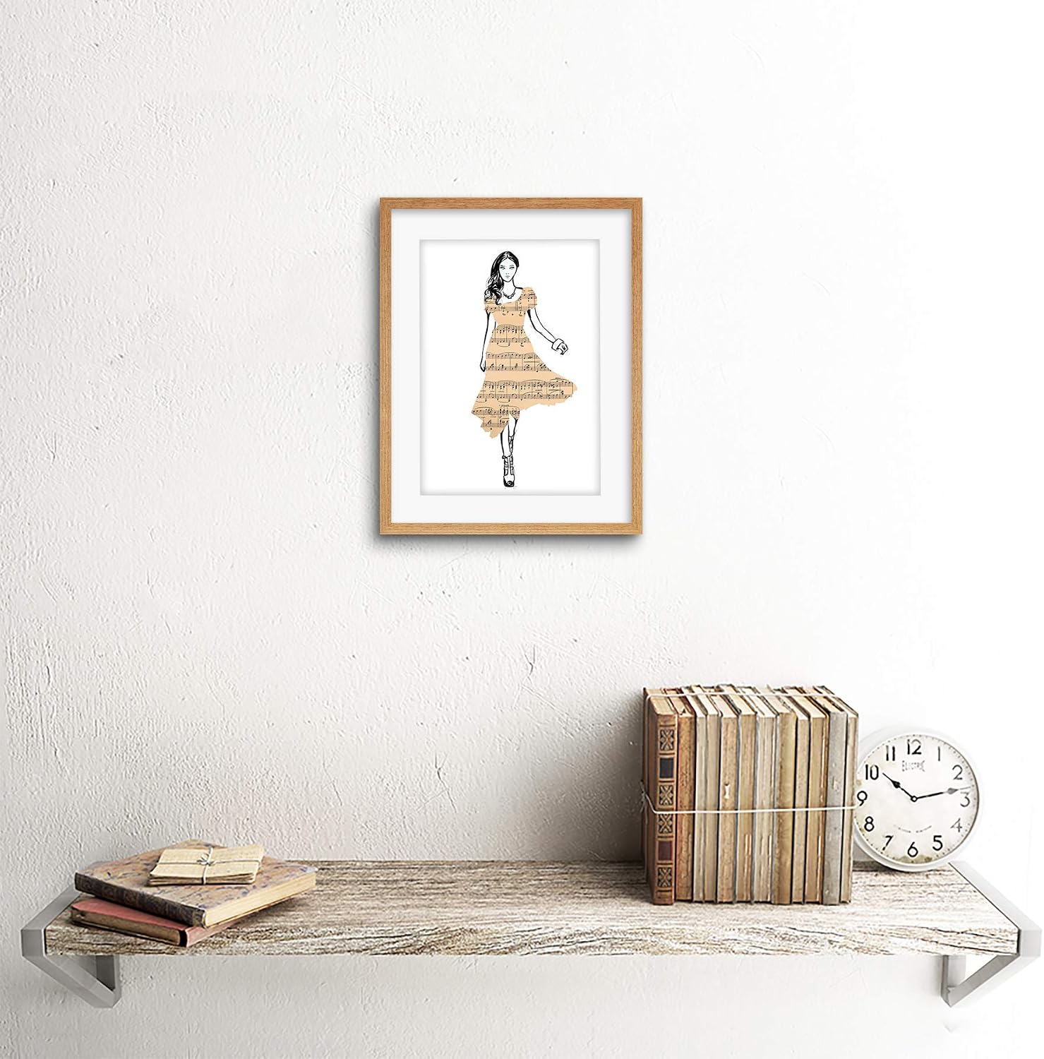 SHEET MUSIC WOMAN DRESS FRAMED ART PRINT POSTER PICTURE WALL F97X12382