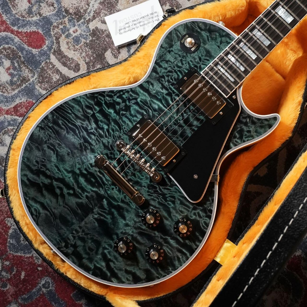Amazon | Gibson Custom Shop M2M 1968 Les Paul Custom 5A Quilt Top
