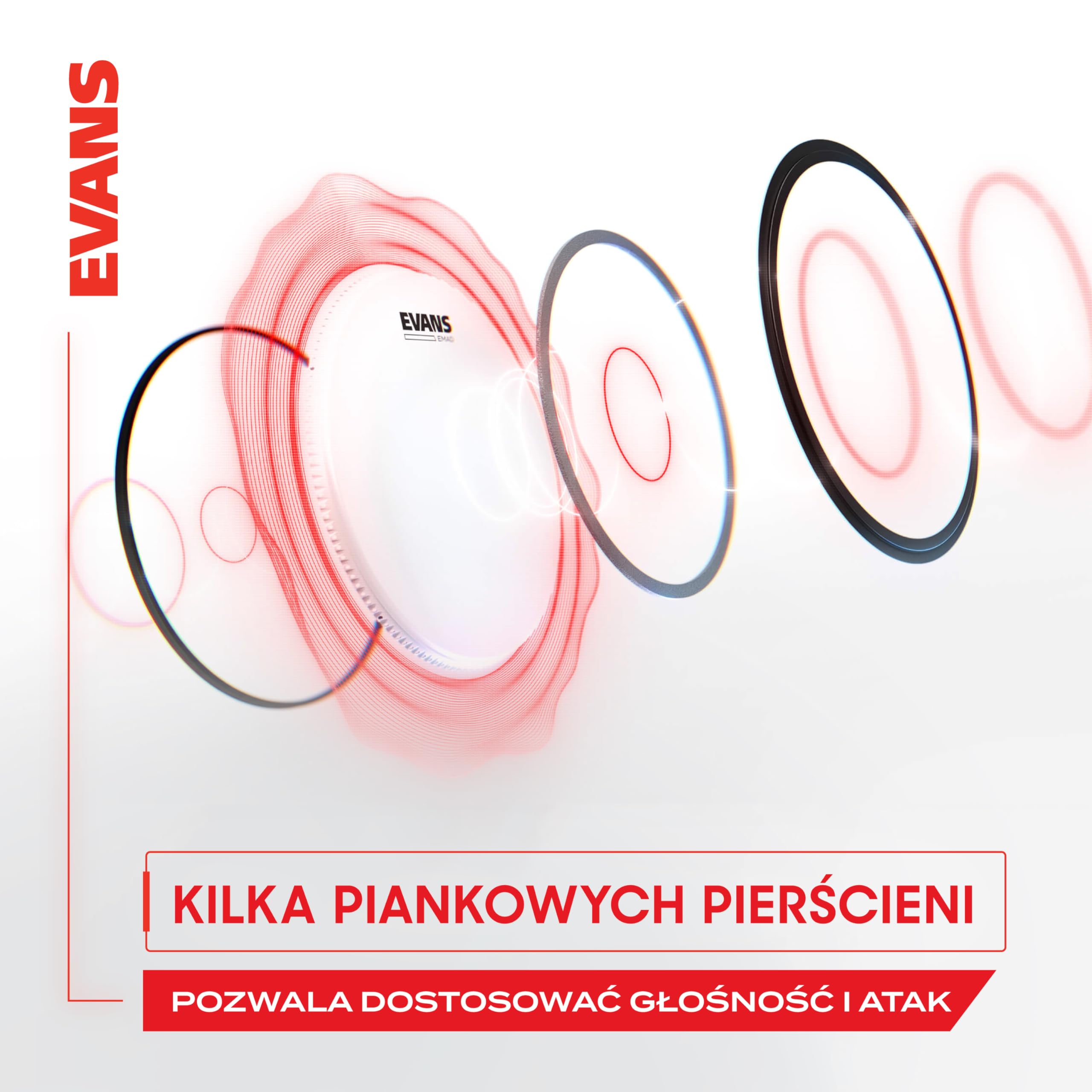 Evans EMAD2 Clear, 22", BD22EMAD2, Bass Drum Batter - Głowica bębna basowego