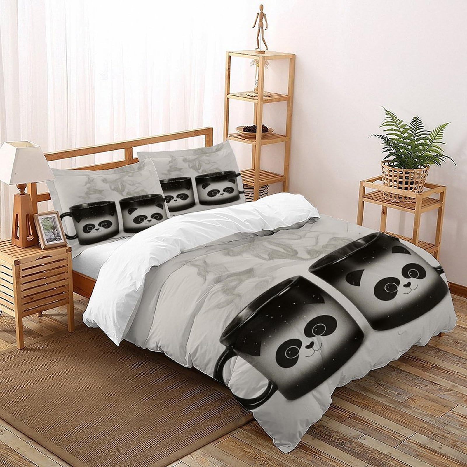 Ensemble de literie gothique 3D panda pour transformer l'ambiance de votre chambre