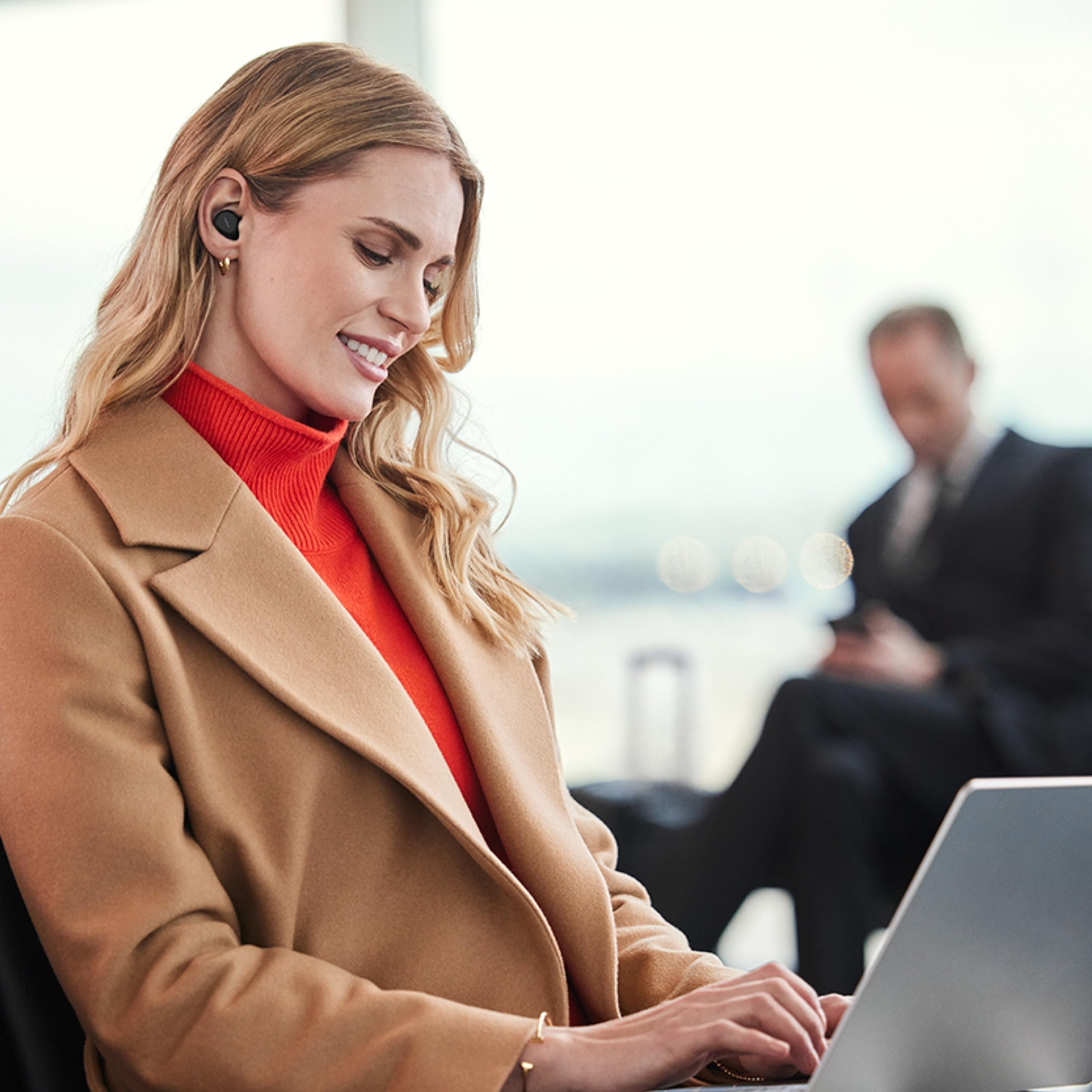 Jabra Evolve2 Buds True Wireless In-Ear-Bluetooth mit aktiver Geräuschunterdrückung, 4 Mic MultiSensor Voice-Technologie, MS Teams zertifiziert, Schwarz