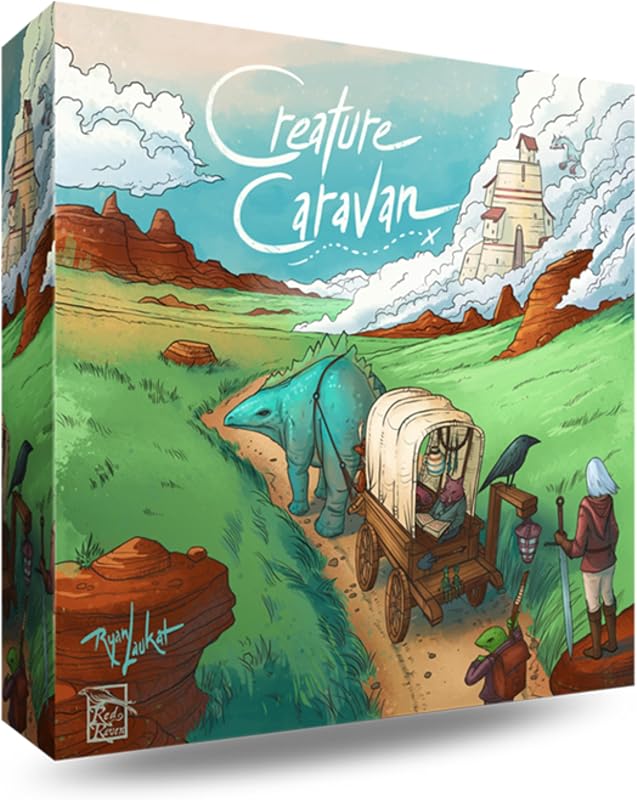 Juegos Juego de mesa Creature Caravan Adventure | Juego de mesa de aventura épica que construye tableros y viaja, comercia y lucha contra zombis de ascuas por todo Arzium