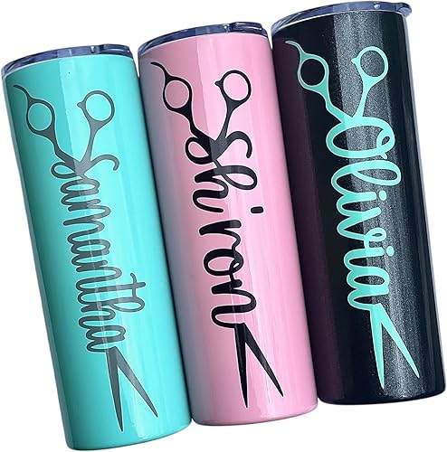 PeluqueríaPeluquero Regalo-Peluquero Vaso-Salón de Belleza-Peluquería-Graduación de Cosmetología-Estudiante de Cosmetología-Personalizado