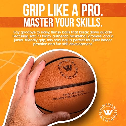 Miniatura 6 de WAWAWEWA The Official Silent Basketball  Baloncesto interior sin comprimir para regates silenciosos  Pelota de espuma de poliuretano sin aire
