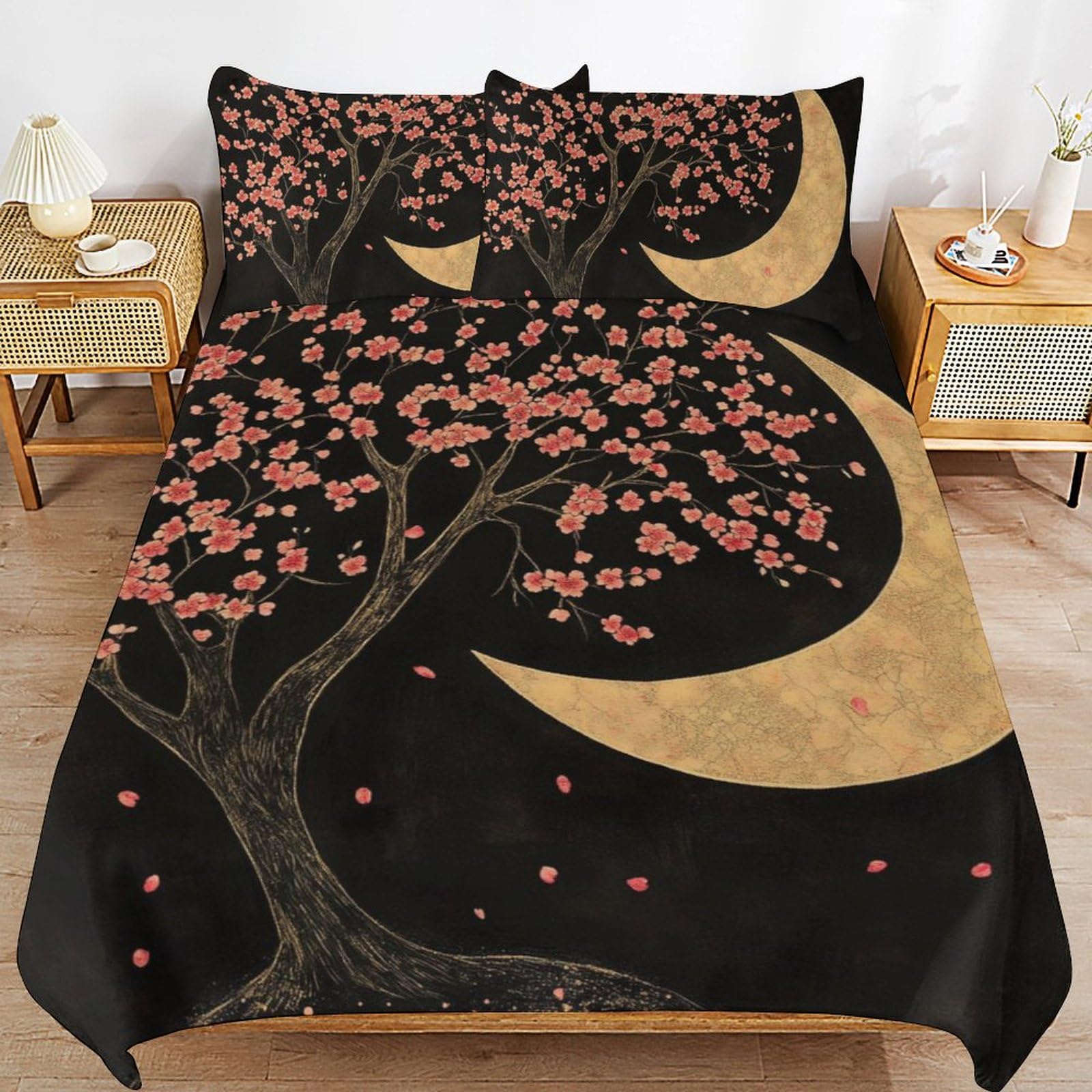 Parure de lit microfibre anti-transpiring housse de couette douce dessin animé prunier