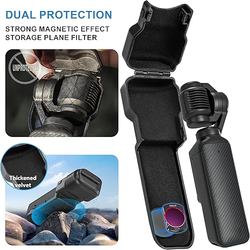 Miniatura 5 de STARTRC Gimbal Funda protectora para DJI Osmo Pocket 3 Creator Combo, almacenamiento anticaídas Protector de pantalla de lente de cámara de mano