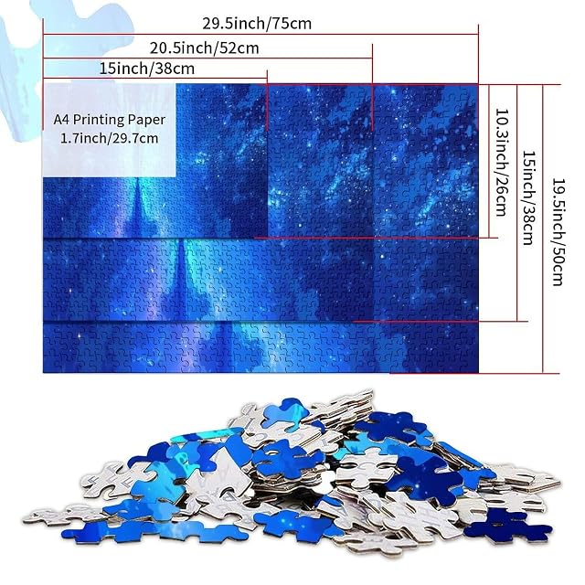 Foto 3 de 5 de Rompecabezas de 1000 Piezas para Adolescentes Reflejos Azules Cielo Estrellado Juegos educativos desafío…