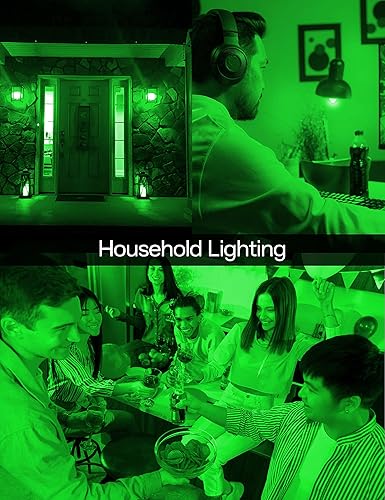 Miniatura 4 de Yellow Bugs - Bombillas LED amarillas E12, equivalente a 60 W, 2000 K, bombillas LED ámbar para exteriores, porche, patio, patio trasero, no