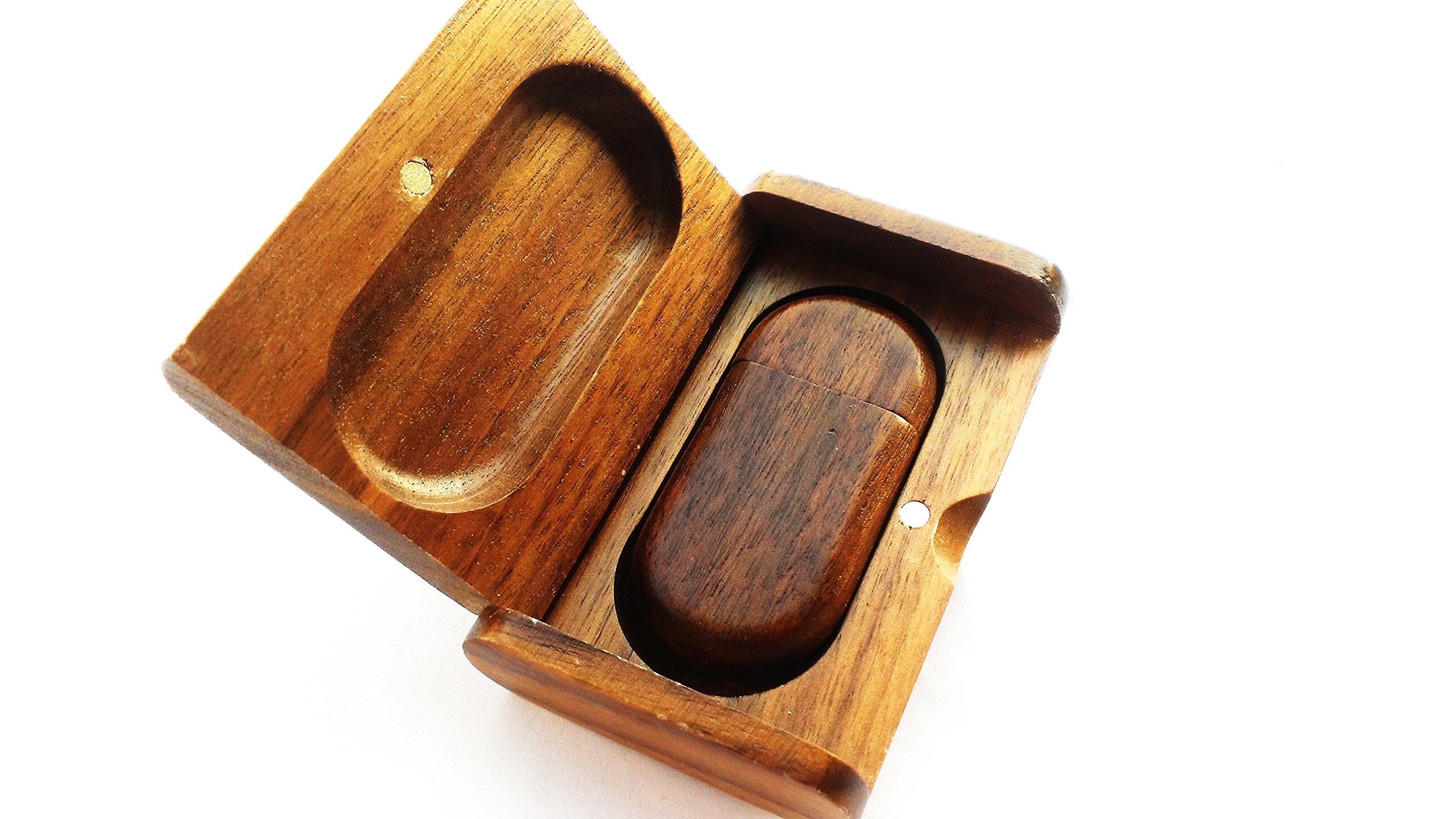 Wooden USB Flash Drive USB 2.0 with Walnut Wood Gift Box (64GB)