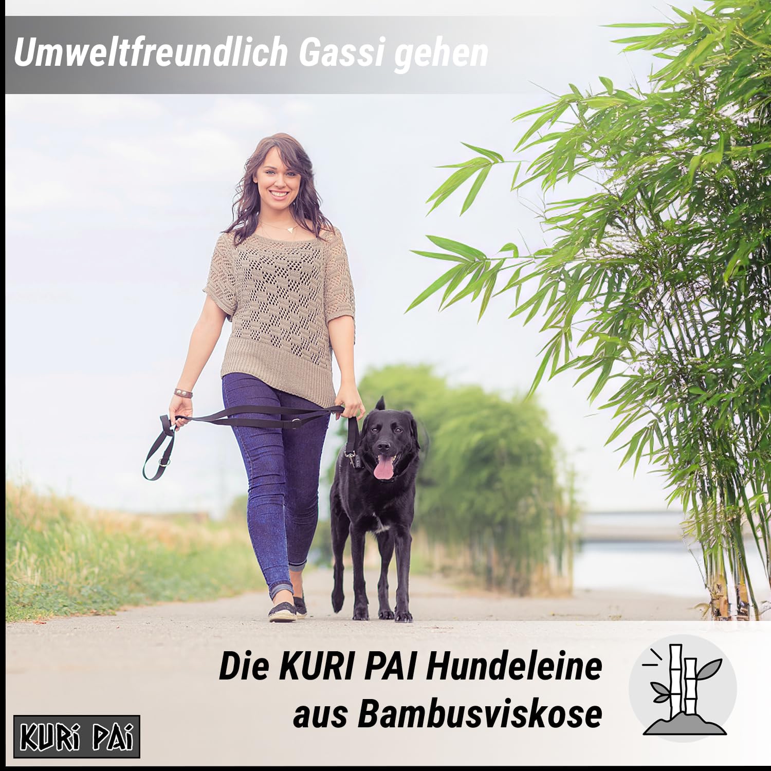 Komfortable Hundeleine 3m | Verstellbare Hundeleine mittelgroße Hunde | Bambusviskose | Strapazierfähig und weich | Perfekt für alltägliche Spaziergänge | M (2.0cm Breit) - Rot