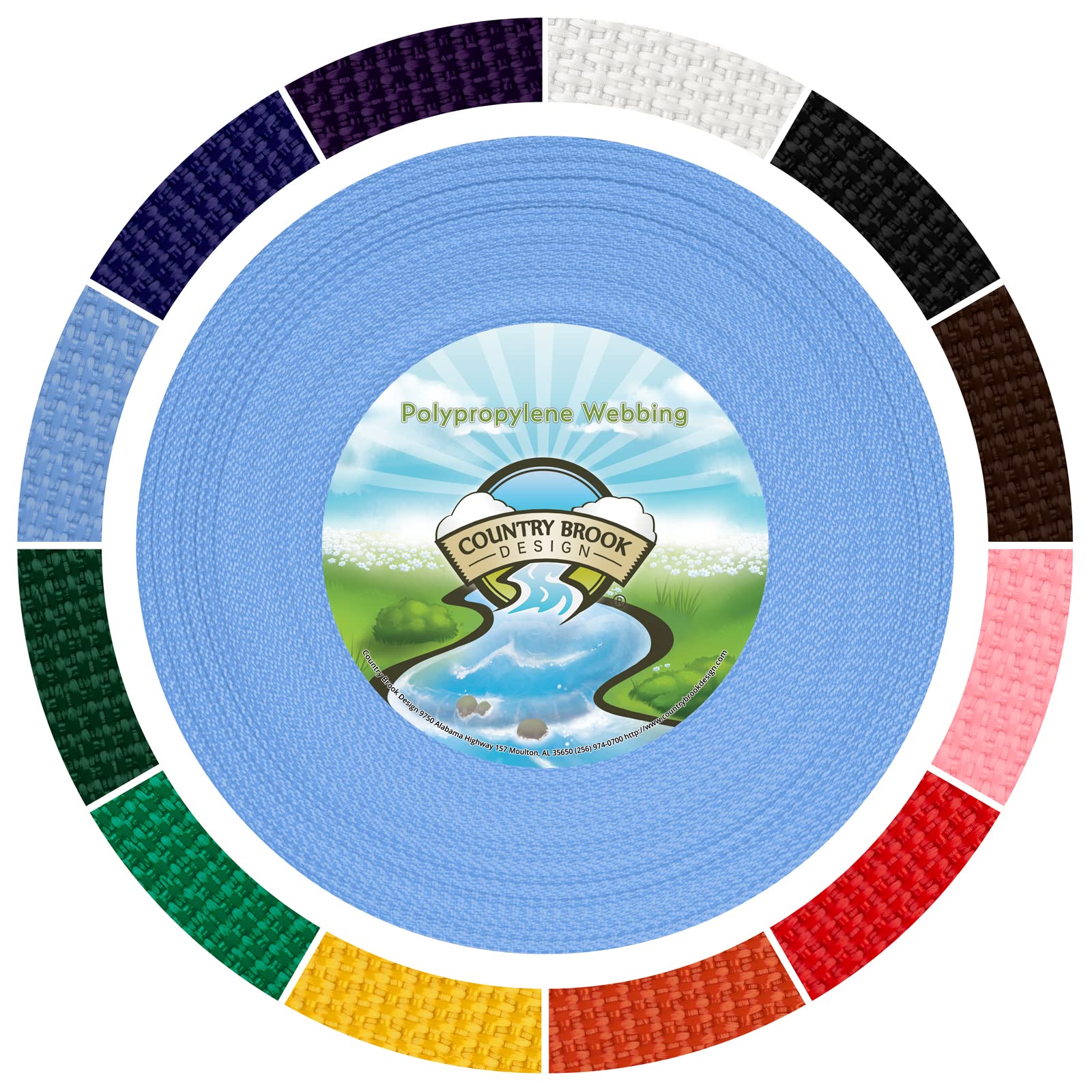 Country Brook Design - 1/2 Inch Polypropylene (Polypro) Webbing