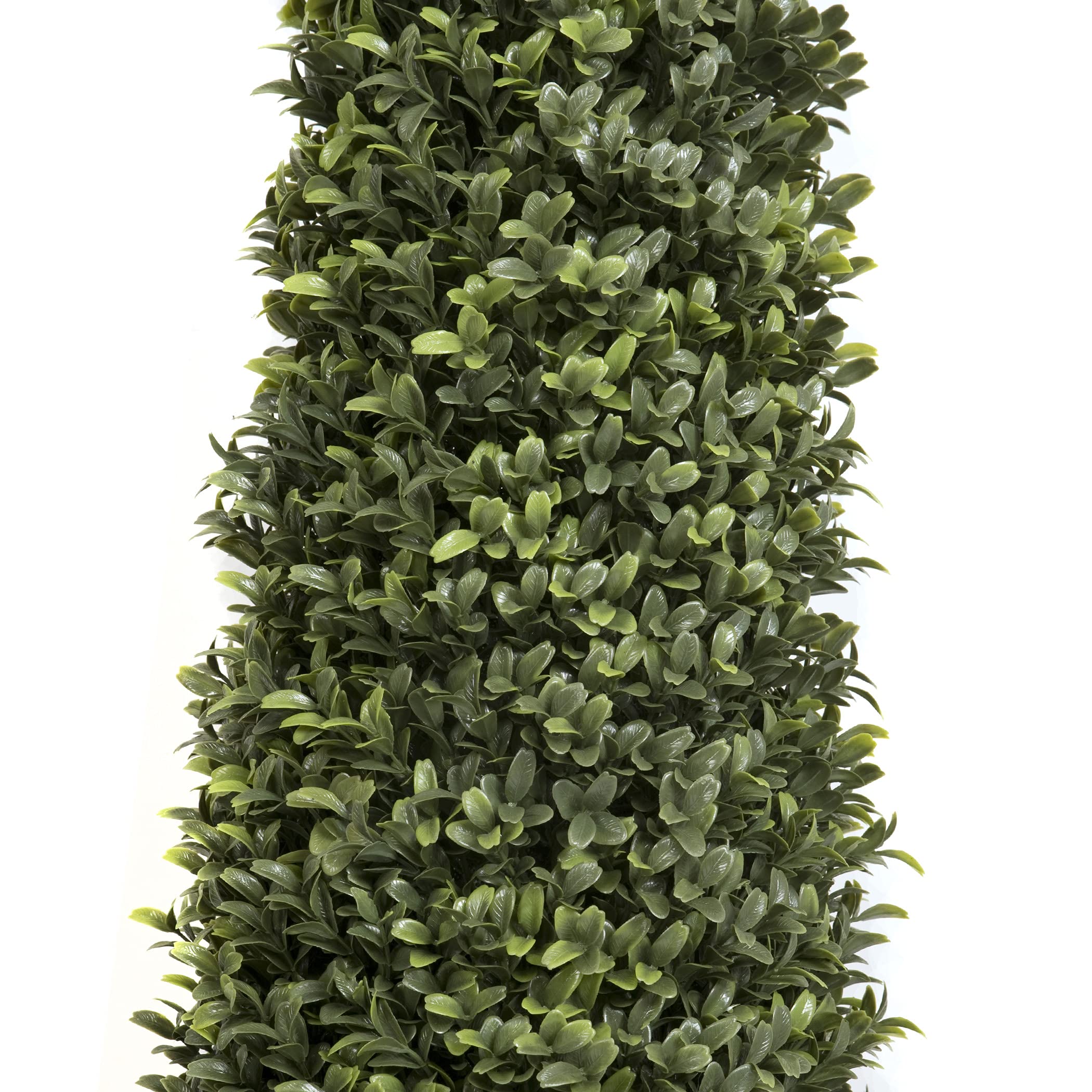 GreenBrokers Lot de 2 Arbres topiaires artificiels en Forme de cône de buis en métal Vert 100 cm