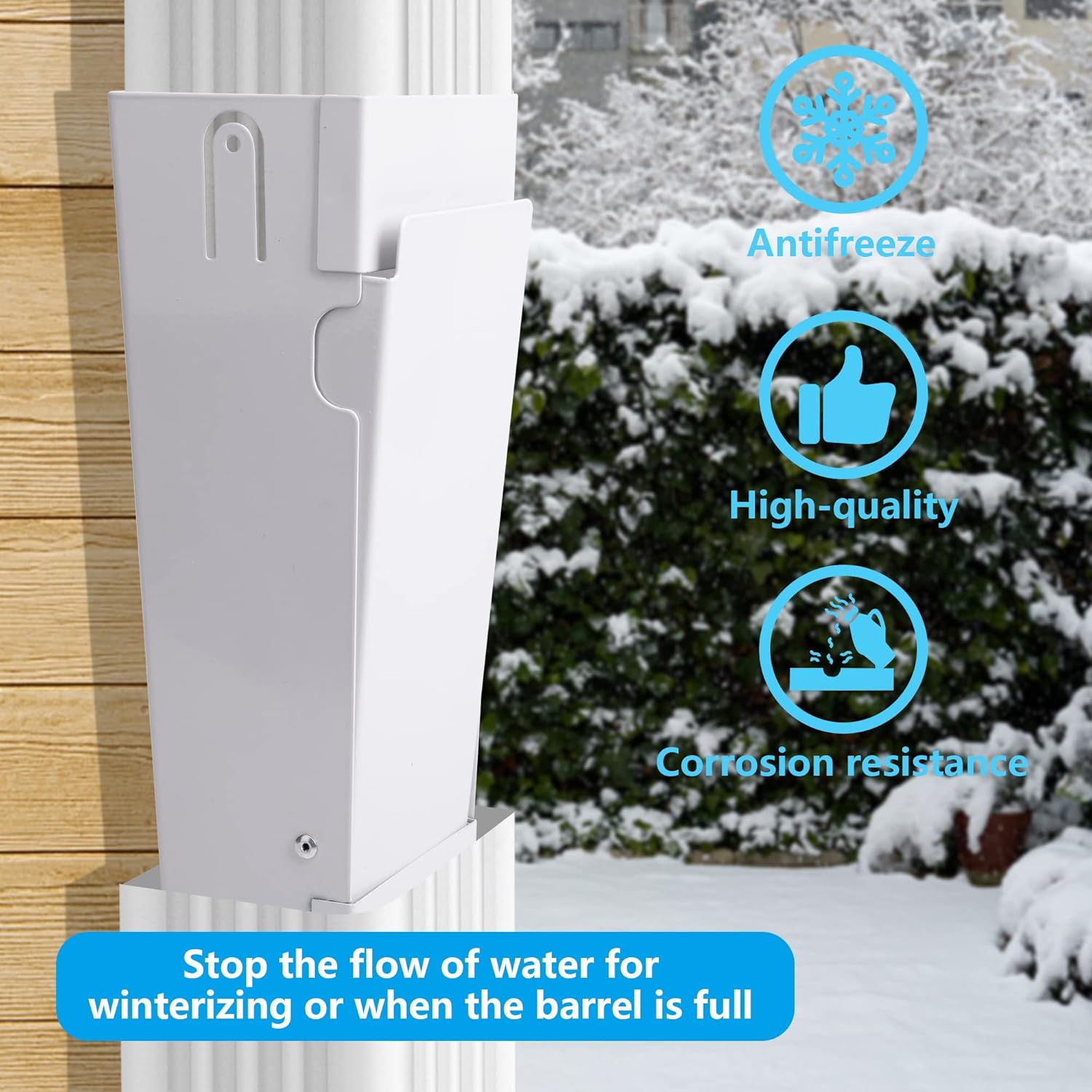 EBaokuup Rainwater Collection System, Rain Barrel Diverter Catching Collection System, Stainless Steel Raindrop Rainwater Colander Fits 3" x 4" Standard Downspout