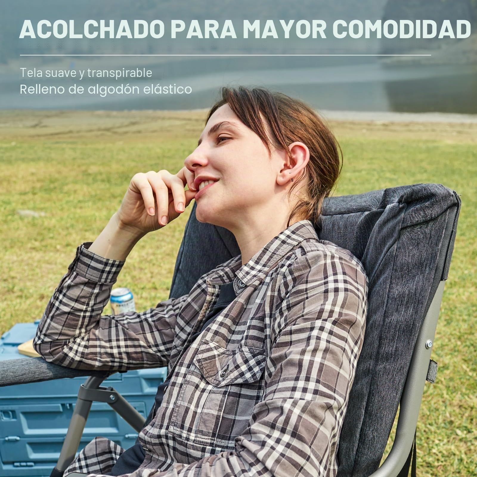 Ever Advanced Silla Camping Plegable 6cm, 180kg