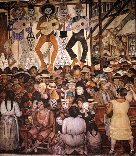 Rivera Día de los Muertos Fiesta del Día de los Muertos Mural de Diego Rivera en el Ministerio de Educación Pública Ciudad de México impreso por (24