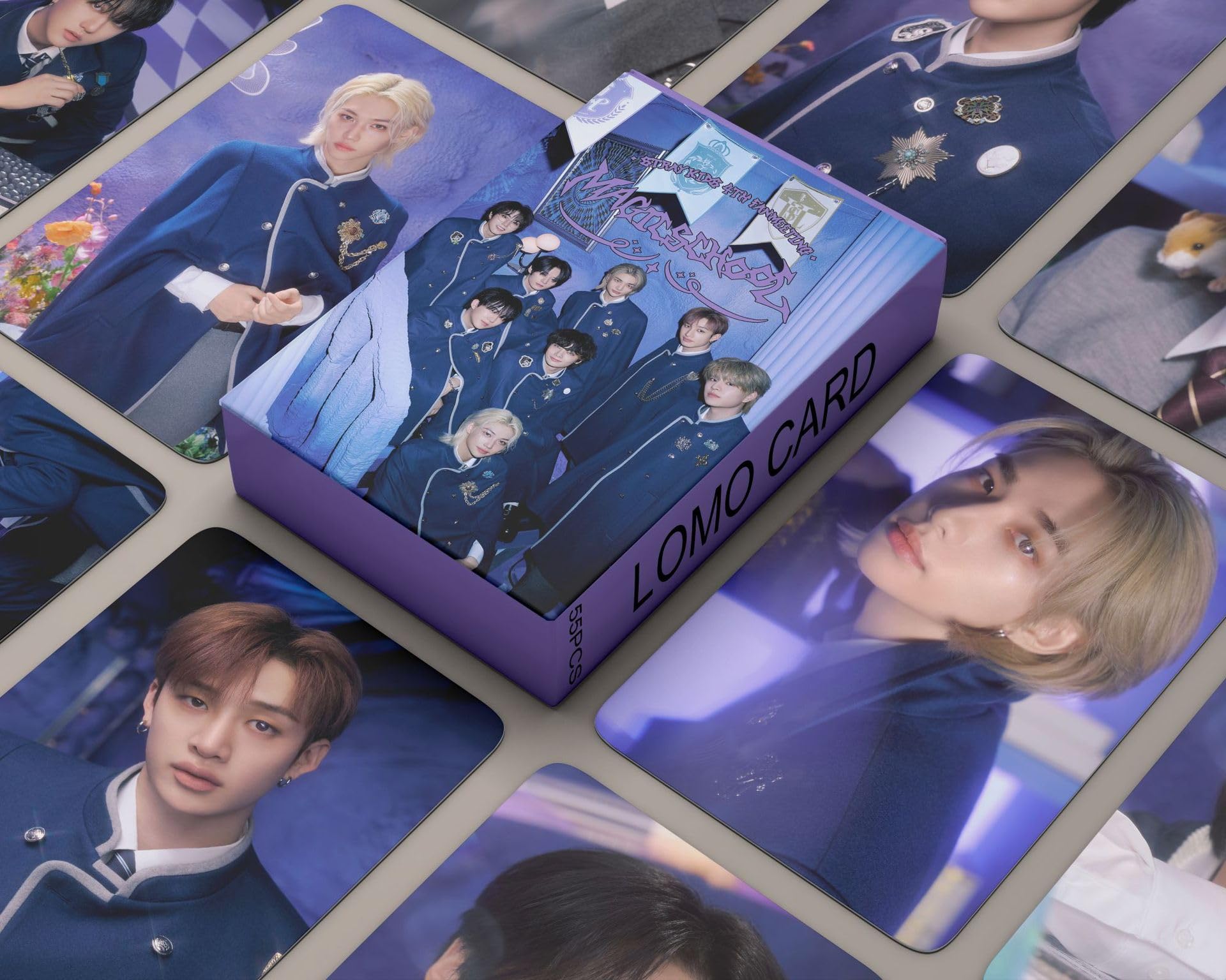 Baosai 127PCS Lomo Cards Photocards for Fan Collection 55PCS Photocards +72PCS Stickers(green）