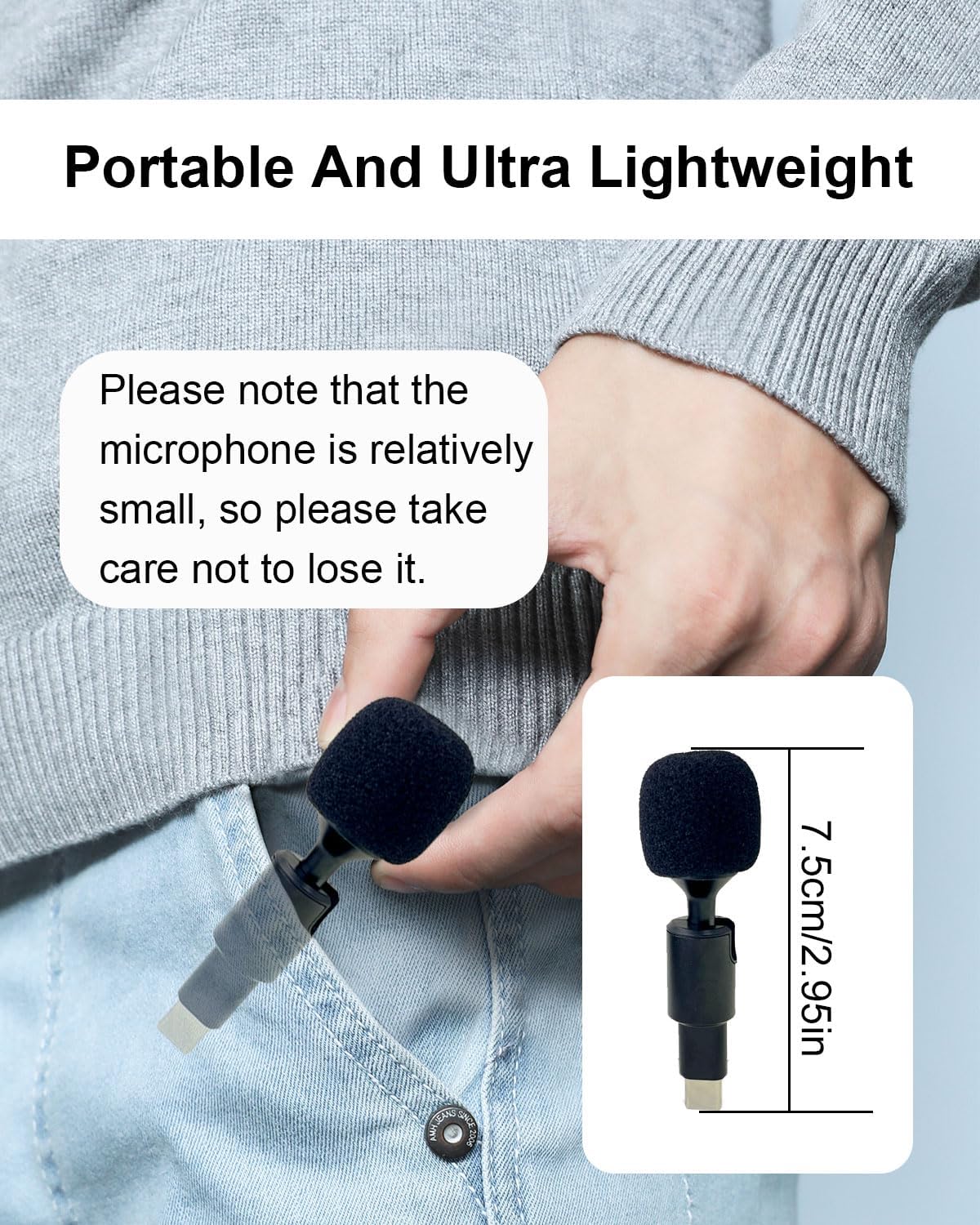 Mini USB C Condenser Microphone 90 Degree, Plug Play Mic with Type-C, Omnidirectional Condenser Live Streaming, Gaming, Recording, Podcast, Online Meetings and for iPhone 17 16 15, Black