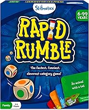 Skillmatics Rapid Rumble - Fast-Paced Board Game, Educational Toy, Quick-Thinking Card Game for Kids, Teens & Adults, Fun for Christmas, Family Game Night, Gifts for Ages 6, 7, 8, 9 & Up