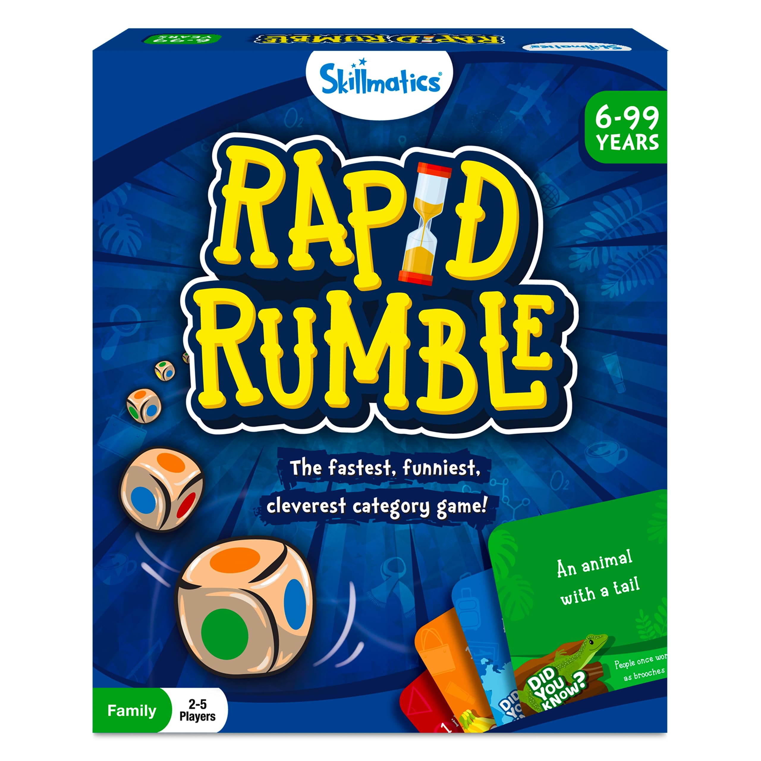 Skillmatics Rapid Rumble - Fast-Paced Board Game, Educational Toy, Quick-Thinking Card Game for Kids, Teens & Adults, Fun for Christmas, Family Game Night, Gifts for Ages 6, 7, 8, 9 & UpClimatePartner certified