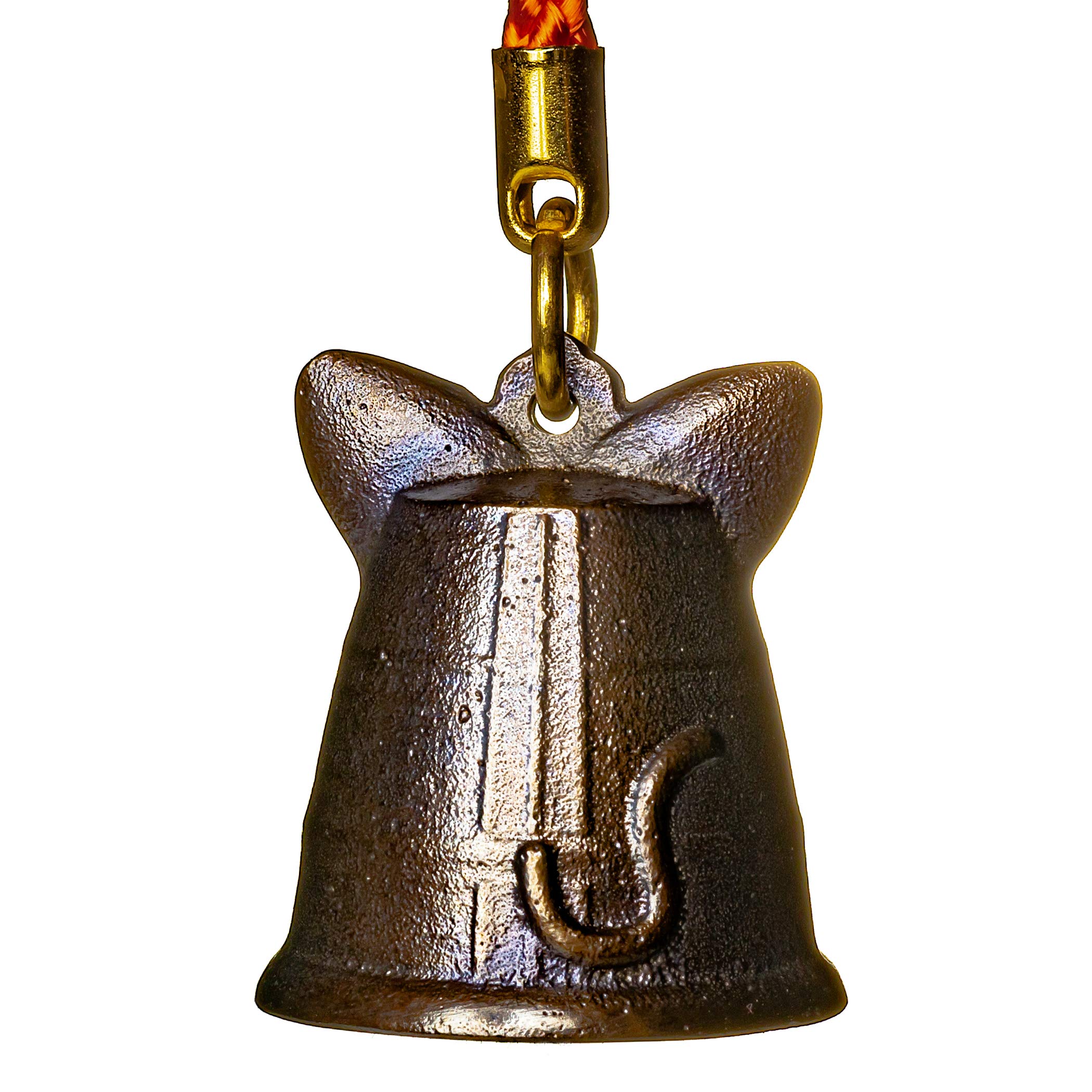 Amazon | 小田原鋳物のにゃんこ鐘ストラップ (赤紐) | ストラップ