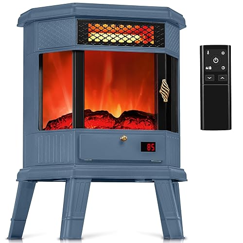 RealSmart Electric Fireplace Heater 22 in Freestanding Fireplace Stove Infrared