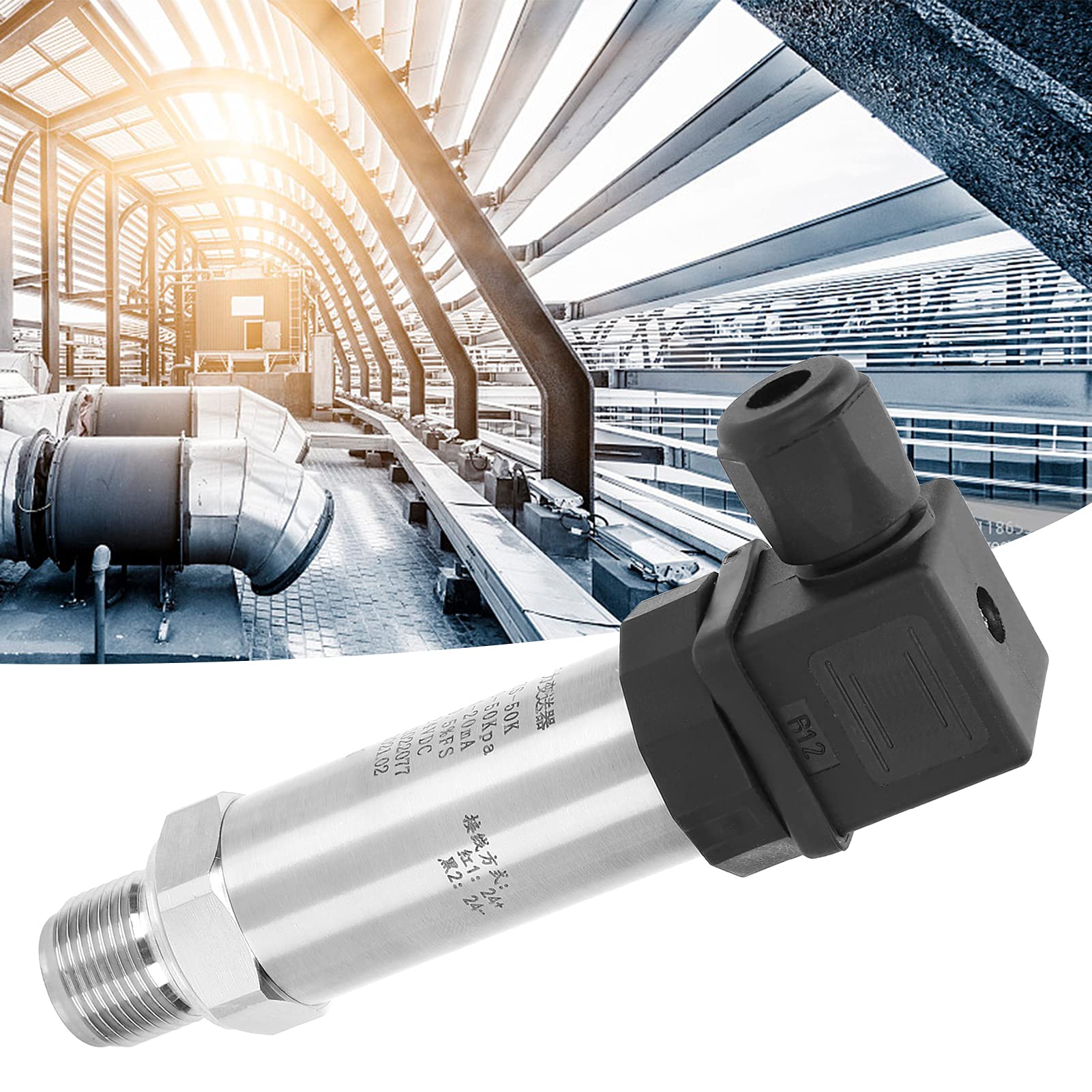 NDNCZDHC ZS 50K Hydraulic Pressure Transducer 8 to 32v Digital Pressure Sensor 4 to 20ma Silicon Pressure Transmitter Transducer