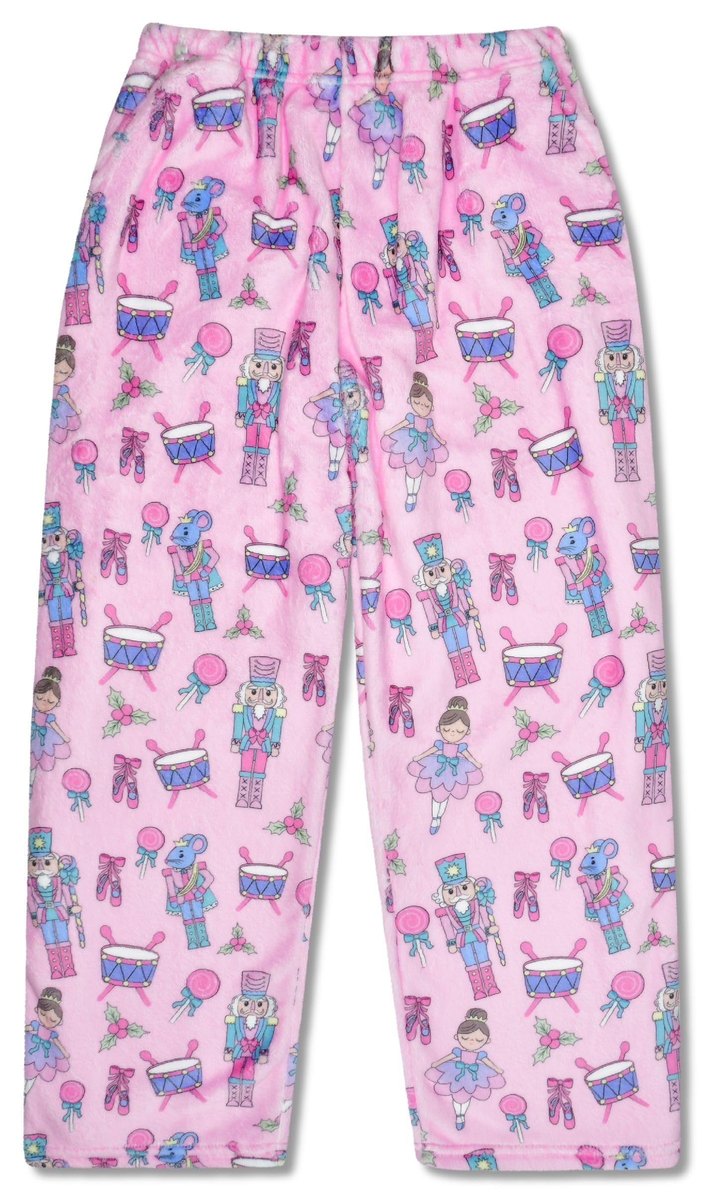 iscream Holiday Big Girls Silkiest Plush Fleece Pants, Cozy Prints