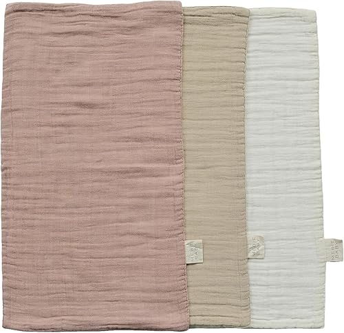 Miniatura 8 de Mebie Baby Paños para eructos, estampado moderno, paquete de 3, juego de paños de muselina para escupir, babear y más, paños bohemios para eructos