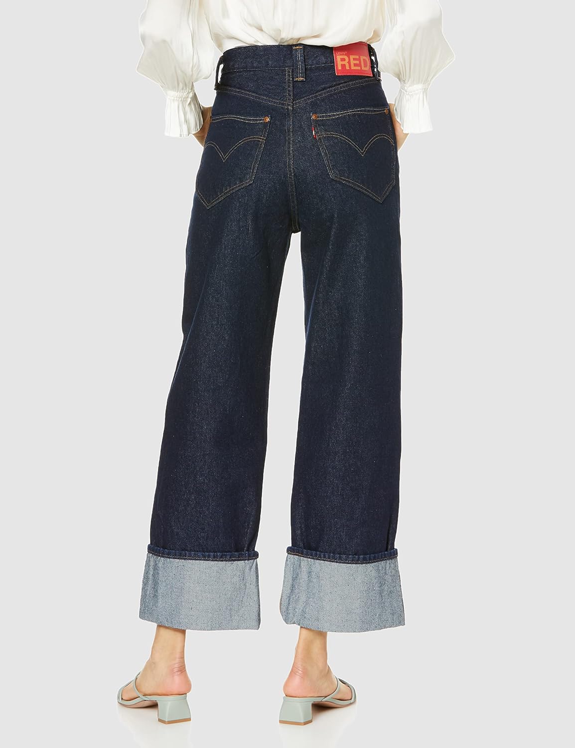 Amazon | [リーバイス] ジーンズ LR HIGH LOOSE CUFFED フレアパンツ