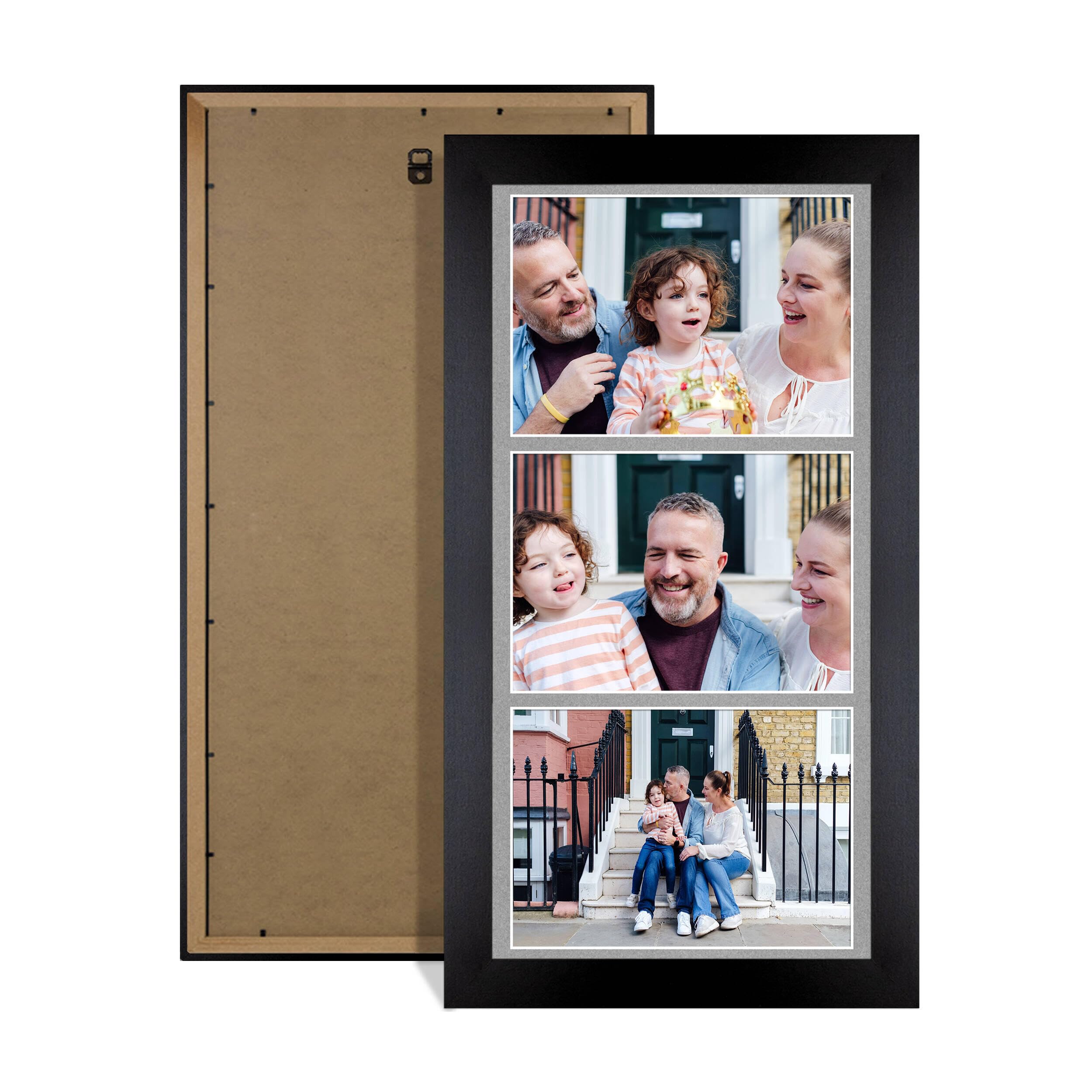 Alison Kingsgate Matte Black 16x8 Photo frame for multiple pictures