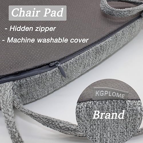 Miniatura 7 de Cojines de asiento para sillas de comedor, almohadilla antideslizante de espuma viscoelástica para silla de cocina con funda lavable a máquina 16.5