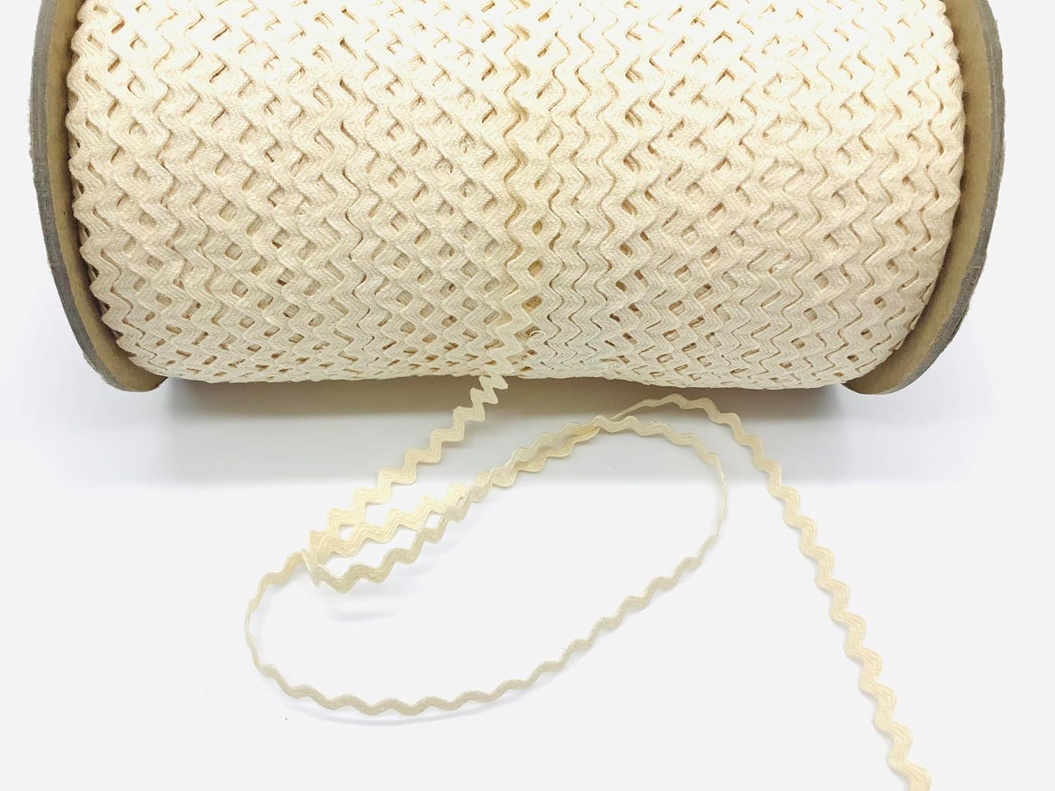 Oyster 1/4" (6mm) Baby RIC Rac Trim – 25 Yards – 100% Cotton, Colorfast – Sewing & Craft Trim, Vintage Cotton
