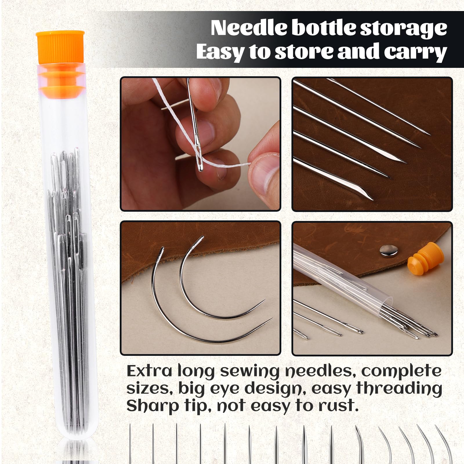 Amazon.co.jp: Tikjiua 500フィート 裁縫キット カーブした針 ワックス