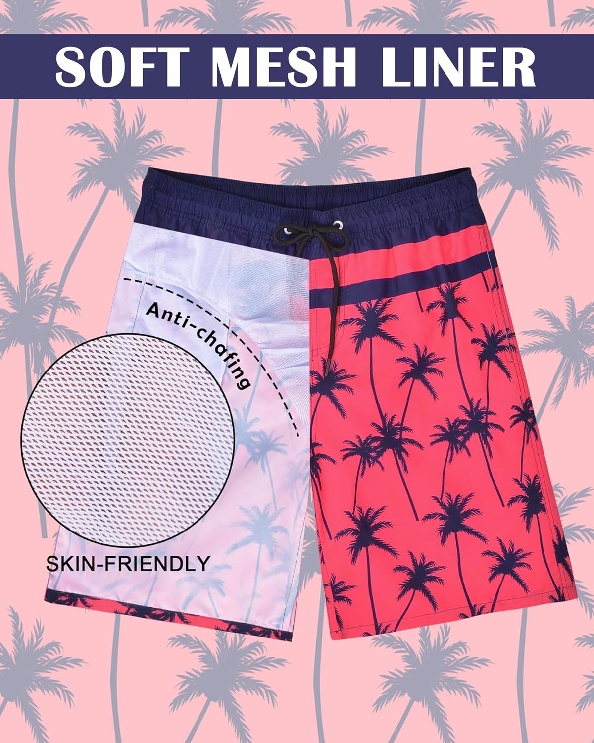 Mens Swim Trunks Bathing Suit 9" Board Shorts Quick Dry Swim Shorts Men Swimwear Mesh Lining Beach Swimsuit - Image 4