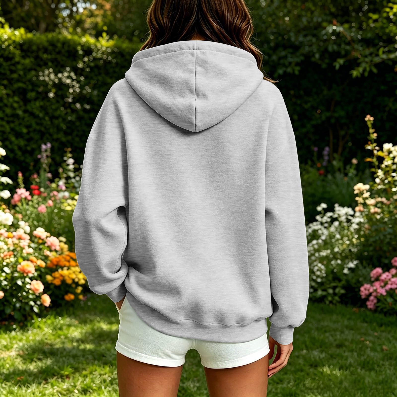 Sweatjacke Damen mit Kapuze Hoodie Winter Kapuzenjacke Kapuzenpullover mit Reißverschluss Einfarbig Übergangsjacke Streetwear Trainingsjacke Lässig Sweatshirt Mantel Sweatshirtjacke Freizeitjacke