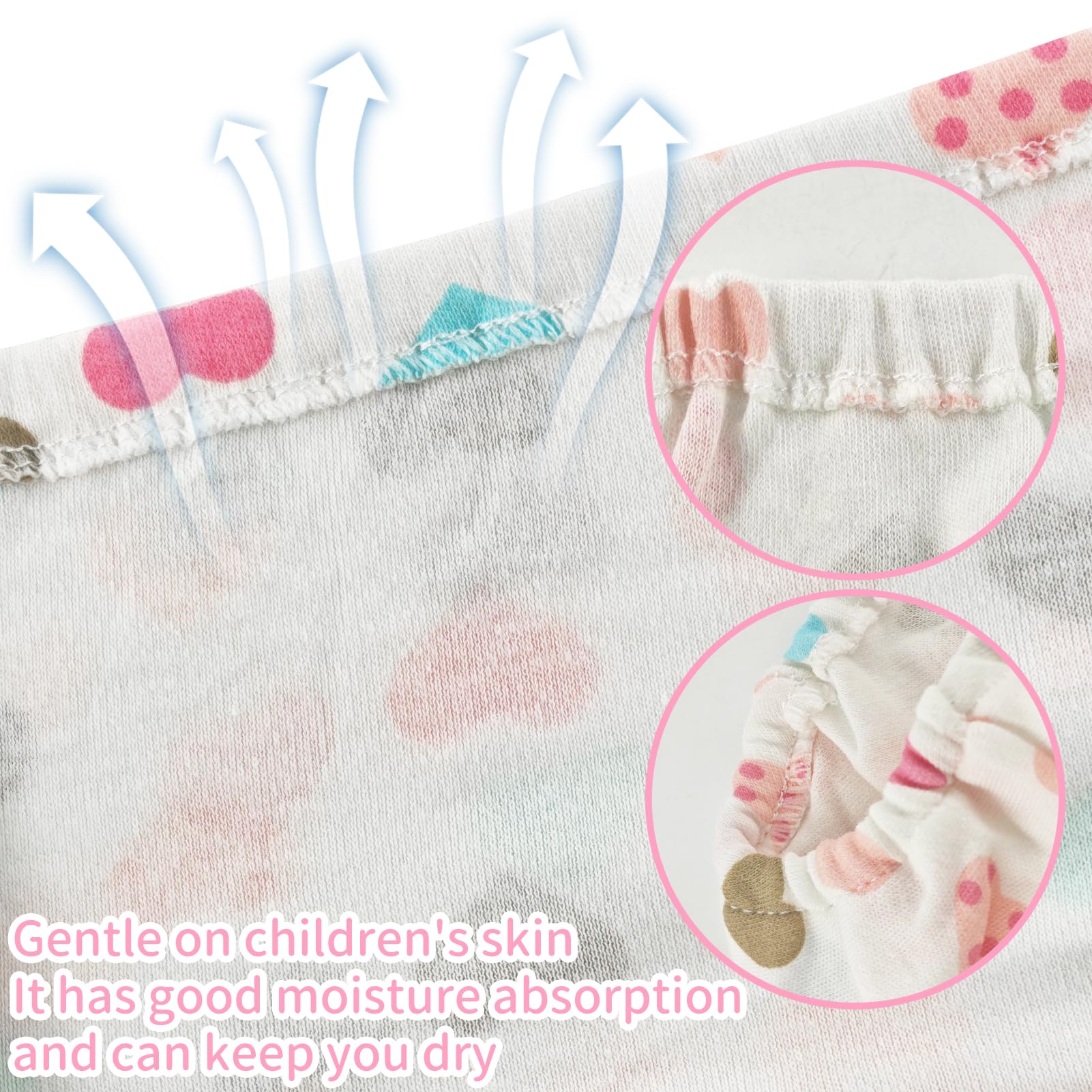 4 Pezzi Apprendimento Rete Traspirante Mutande,Mutandine Apprendimento Bambino,Bambini Cotone Assorbente Pantaloni da Vasino,Riutilizzabile (Rosa)