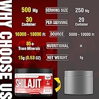 Vista 5 de 15g Shilajit Resin - Shilajit Pure Himalayan Organic with Fulvic Acid, Humic Acid, and 85+ Trace Minerals - Shilajit Supplement Support Energy