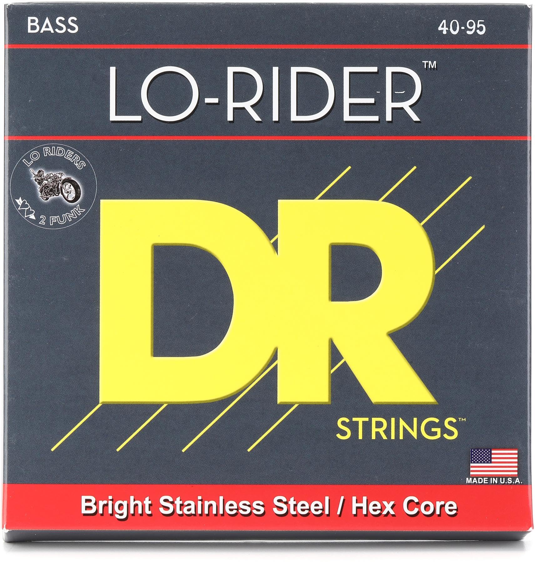 DR Strings Lo Rider LLH-40 Lite-Lite Stainless Steel 4-Strin-image-19