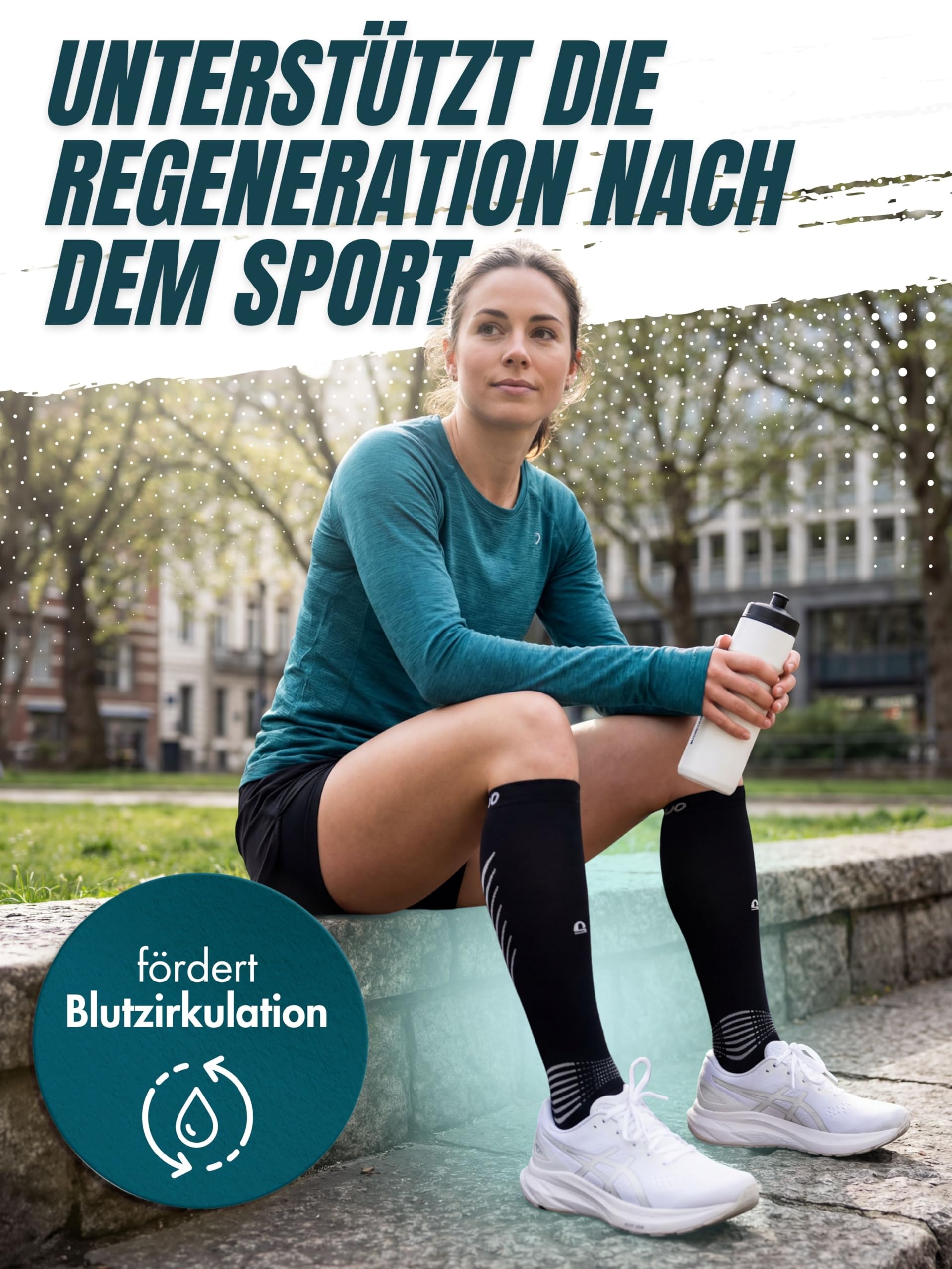 Calcetines deportivos de compresión de bambú para hombre y mujer, calcetines de compresión suaves y transpirables para correr, fitness y regeneración