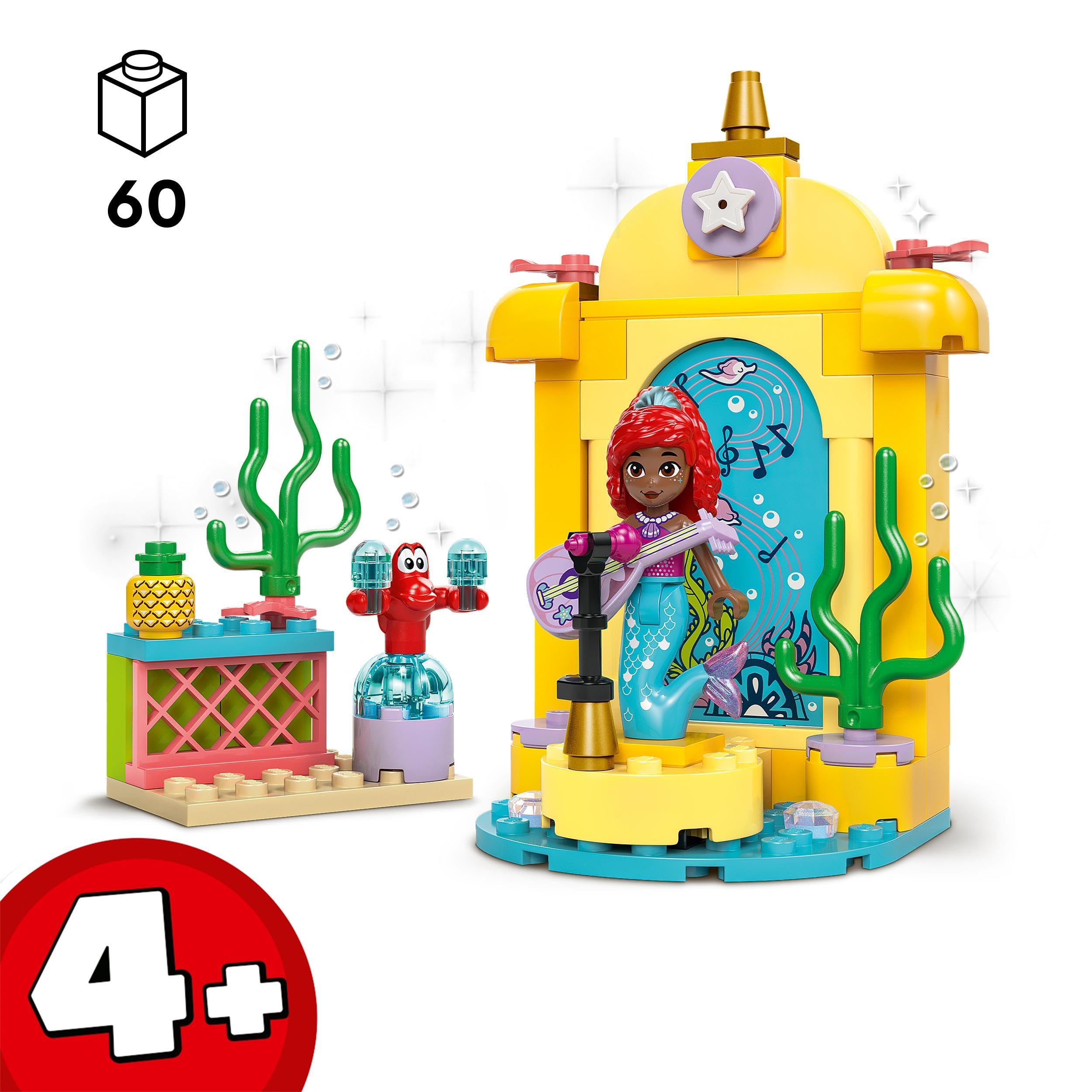 LEGO ǀ Disney Princess Ariel’s Music Stage, Buildable Toy for Kids with a Minidoll Character and Sebastian Animal Figure - Image 2