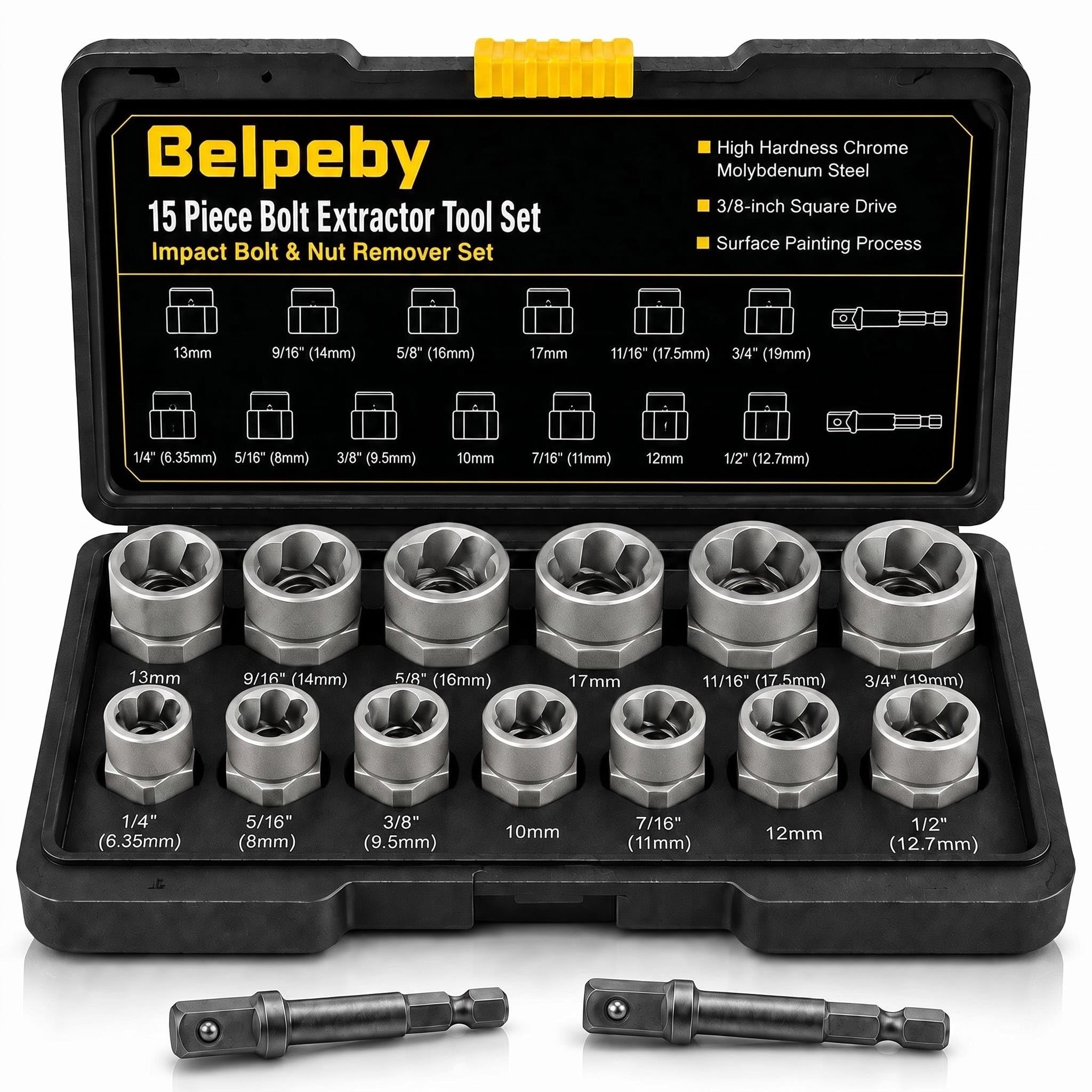 Bolt Extractor Kit - Remove Stripped Bolts Easily -1 Bolt Extractor Kit - Remove Stripped Bolts Easily -1