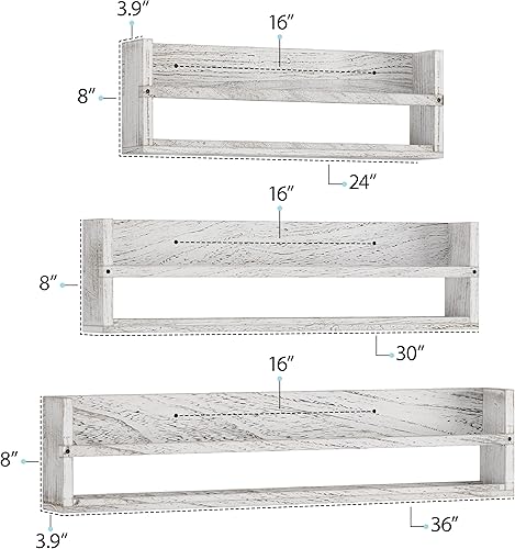 Miniatura 3 de brightmaison Polynez - Estantería infantil de 36-30-24 pulgadas para pared, estantes de pared para guardería, estantes de cocina, estantes flotantes