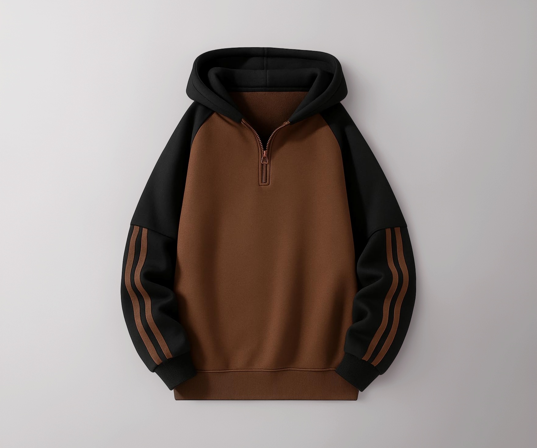 FN3 Half Zipper Color Block Hooded Sweatshirt for Men - Image 1