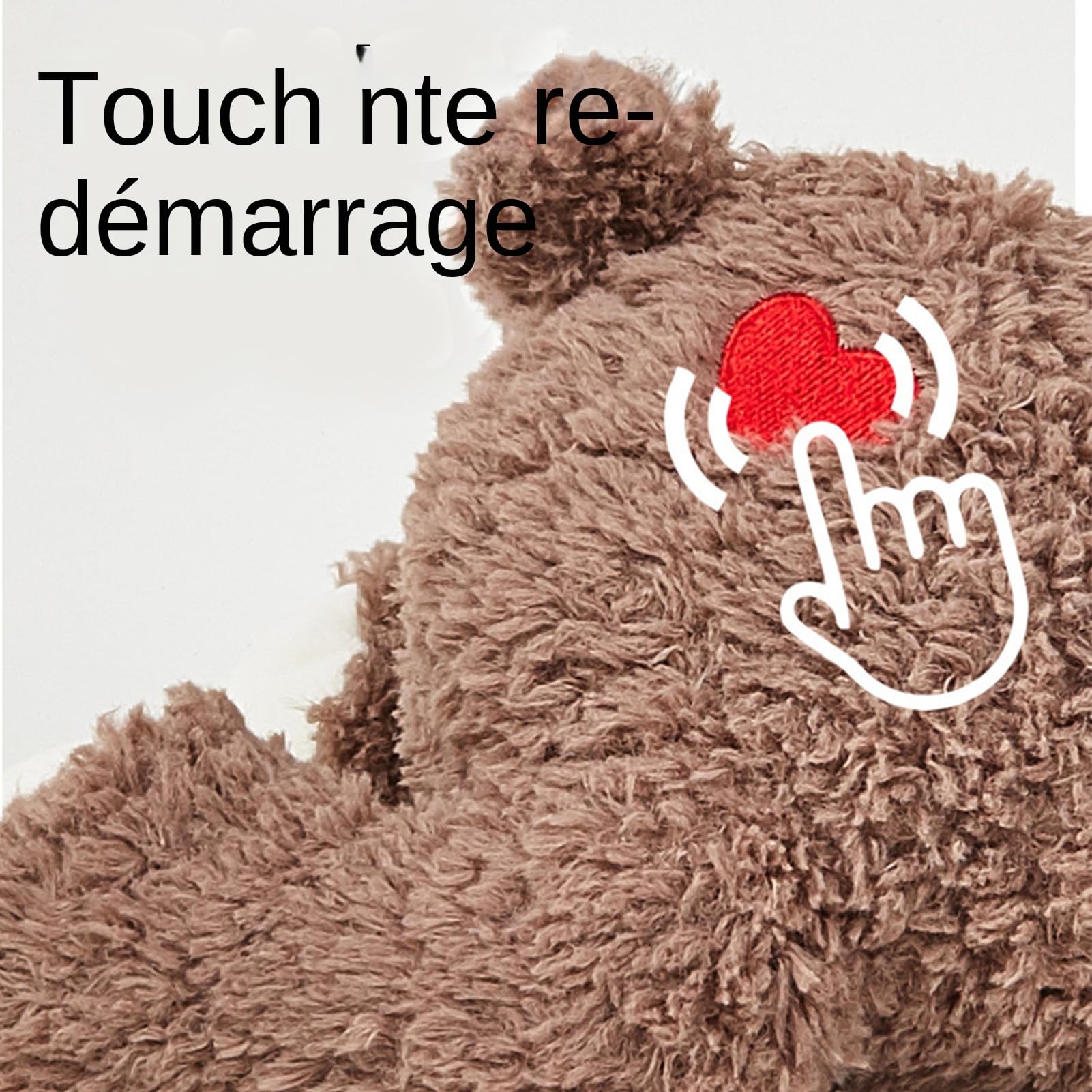 Générique en Peluche pour Chien, Peluche Simulant Un Cœur Qui Bat pour Chien, Ours en Doudou Apaisant pour Chats Et Chaton