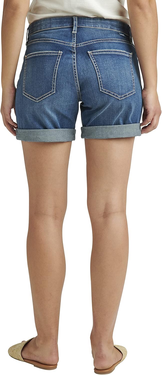 Jag Jeans Womens Alex Mid Rise Boyfriend Short - Image 3