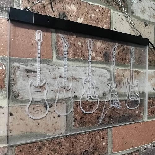 Miniatura 4 de ADVPRO Guitar Hero Music Room Band Man Cave - Letrero de neón LED de doble color, azul y rojo, 12 x 8.5 pulgadas, st6s32-s0091-br