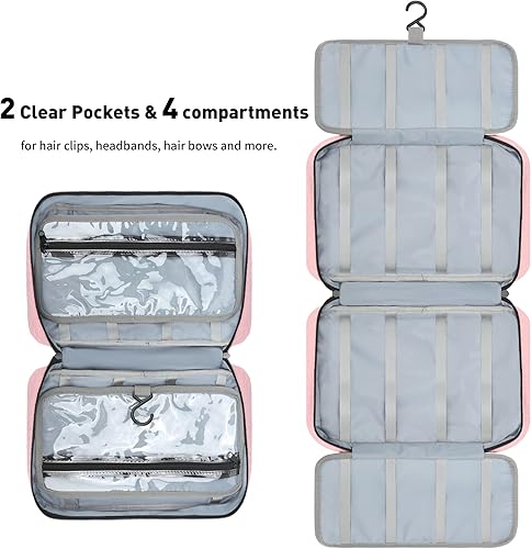 Miniatura 5 de Micom Bolsa de almacenamiento para accesorios para el cabello para niñas, organizador de lazos para el cabello, accesorios para el cabello, estuche