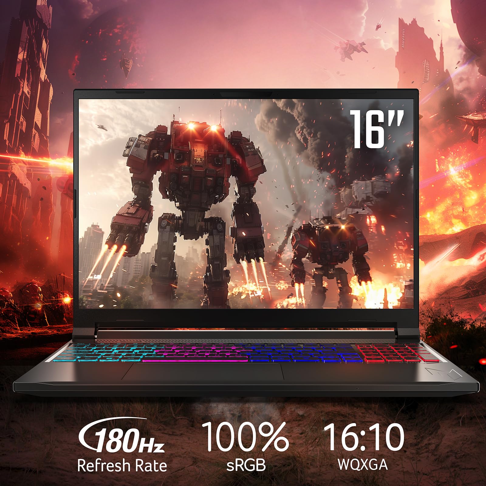 acer Nitro V 16S AI PC Portatile IA | Notebook Gaming| NVIDIA GeForce RTX 5070 8 GB | Ryzen AI 9 365 | Ram 32 GB DDR5 | 1024 GB SSD | Display 16" WQXGA IPS 180 Hz | Copilot+ PC | Windows 11 | QWERTY